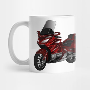 Touring motorcycle cartoon illustration Mug